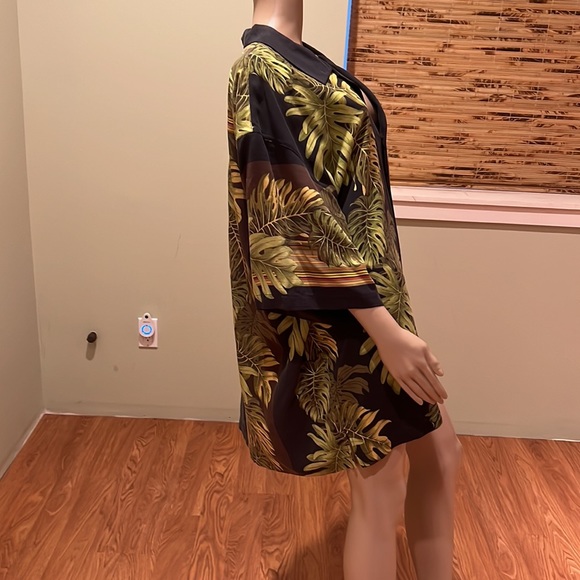 Tommy Bahama Button Down Silk Shirt In Leaf Print Size XXL - Picture 3 of 7